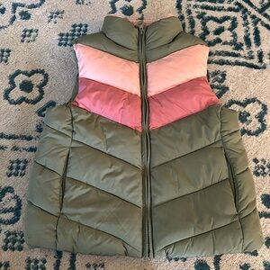 Puffer, fleece lined winter vest